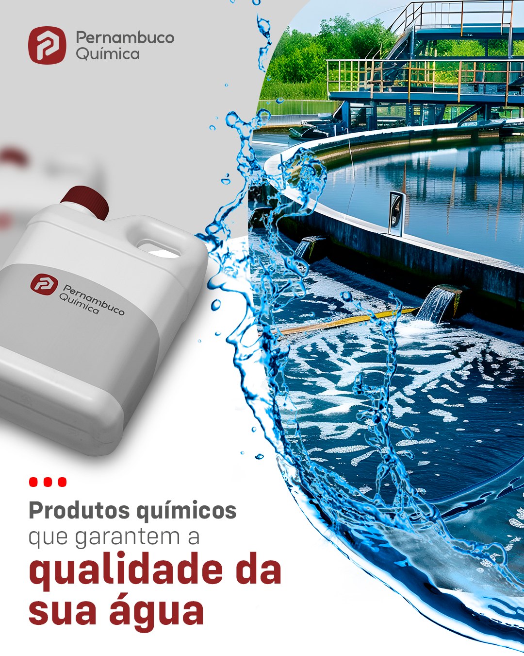 Produtos químicos são essenciais no controle de pH, desinfecção e remoção de impurezas em sistemas de tratamento de água. Hipoclorito, Sulfato de Alumínio, entre outros compostos, tornam a água potável e segura para uso industrial e humano. Se sua empresa trabalha com essa etapa, fale com quem entende do assunto: Pernambuco Química. Pernambuco Química, compostos por compromisso e qualidade. #PernambucoQuímica