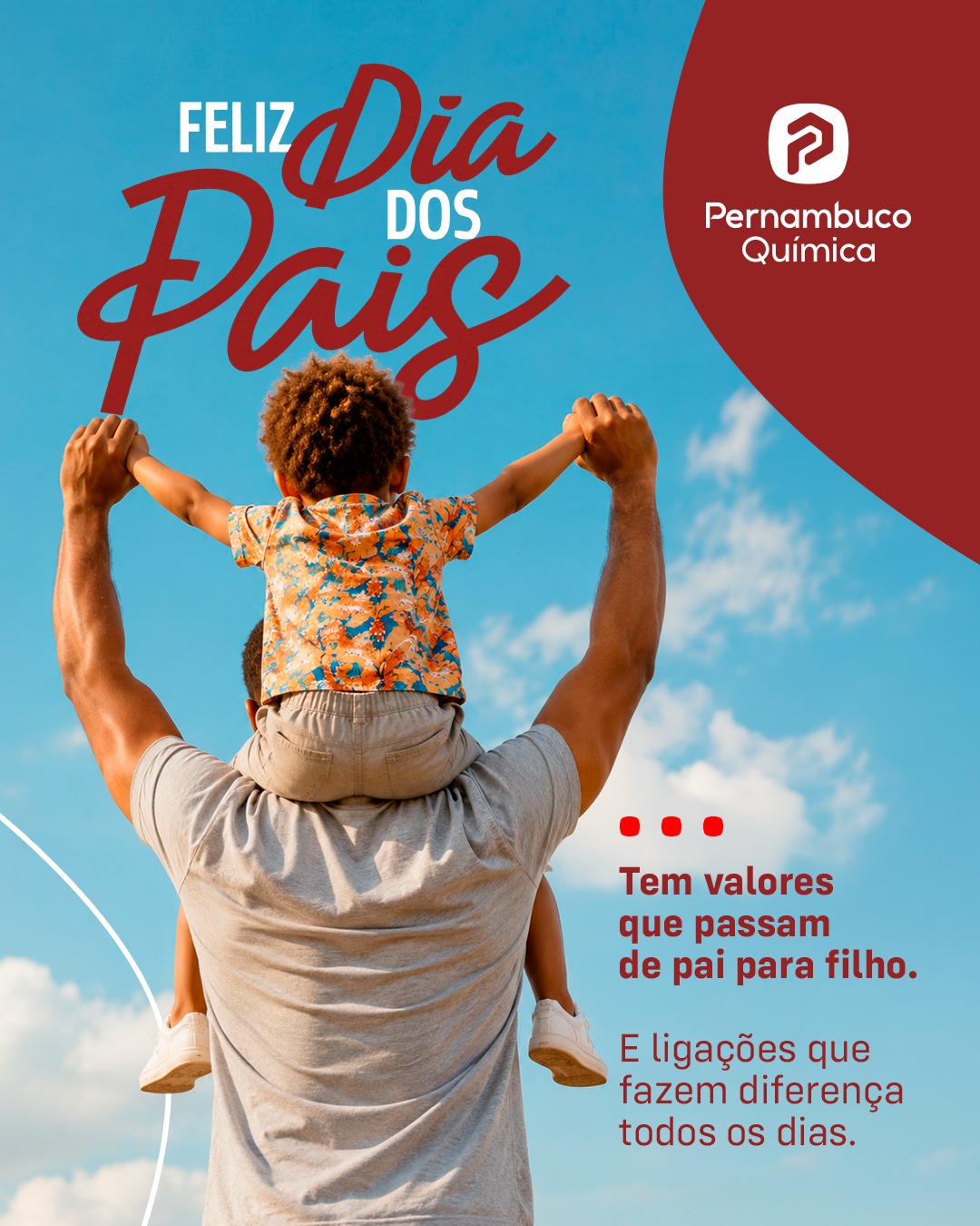 Alguns ensinamentos atravessam gerações. Responsabilidade, compromisso, cuidado e confiança são valores que aprendemos dentro de casa e carregamos para toda a vida, inclusive para o trabalho. Neste Dia dos Pais, a Pernambuco Química homenageia todos aqueles que inspiram pelo exemplo, transformam dedicação em legado e mostram, todos os dias, que grandes resultados começam com grandes valores. Feliz Dia dos Pais! Pernambuco Química. Composta por compromisso e qualidade. #PernambucoQuímica #DiaDosPais