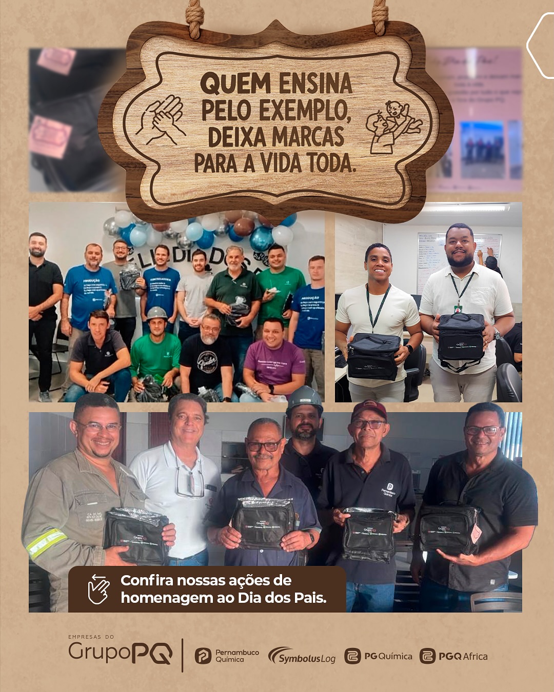 Para celebrar o Dia dos Pais, o Grupo PQ preparou um momento especial para homenagear aqueles que, com dedicação e pelo exemplo, inspiram dentro e fora da empresa. Pais que cuidam, ensinam, apoiam e ajudam a construir, todos os dias, um futuro melhor para suas famílias e para todos ao seu redor. Nossa homenagem a todos os papais do Grupo PQ! #GrupoPQ #DiaDosPais