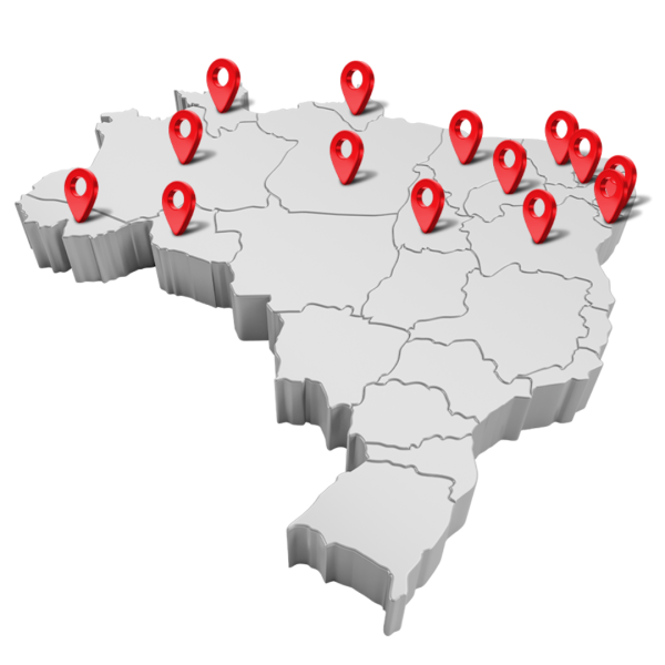 Mapa Atuação Pernambuco Química – Brasil Mapa Atuação Pernambuco Química - Brasil